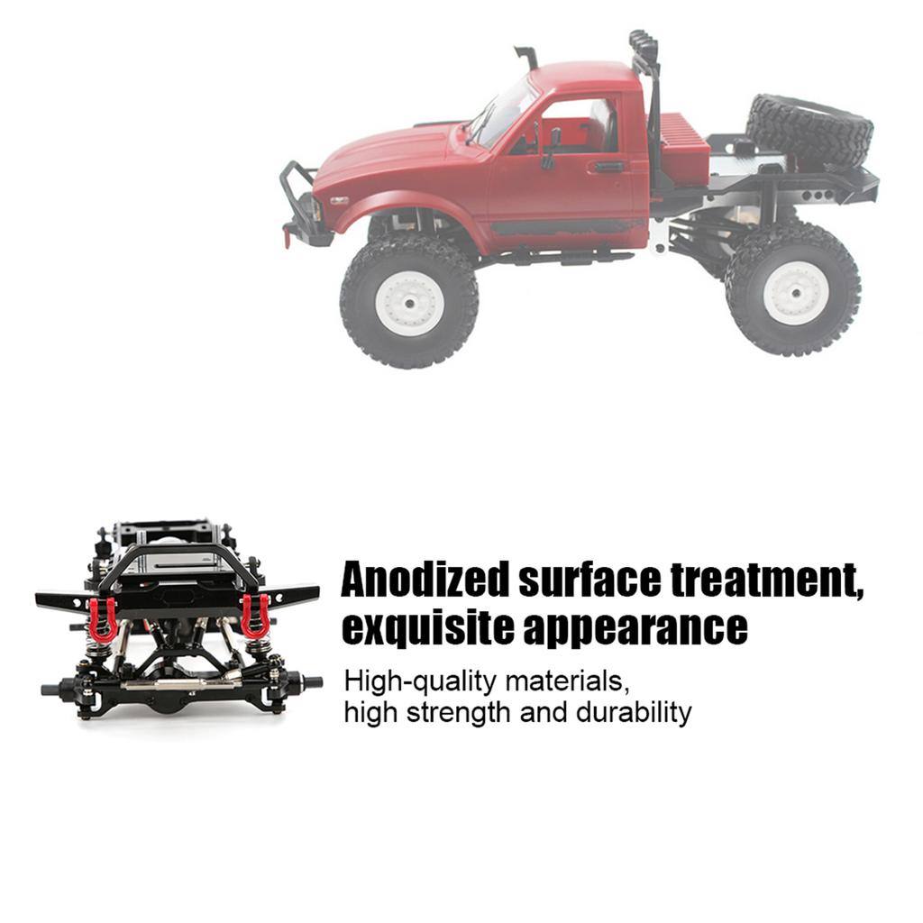 Metal 1 16 RC Car Body Chassis Frame Kit Accessory Fits for WPL C14 C24(Black S WPL C14BL )