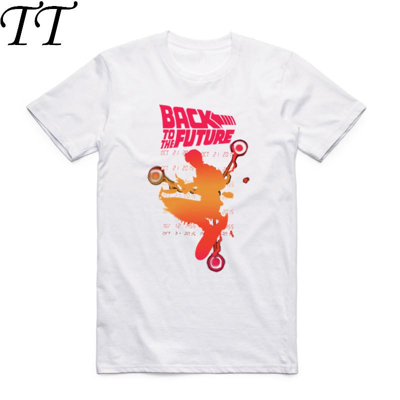 2019 Back To The Future T-shirts Summer Short Sleeve O Neck Men T Shirt Fashion Streetwear Men Clothing Tops Tees