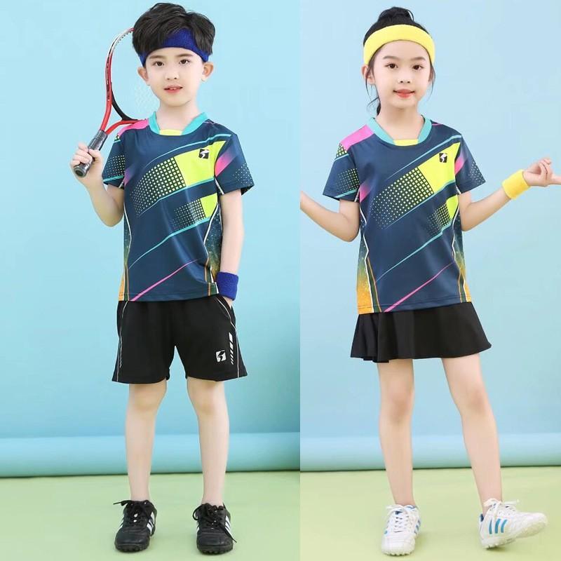 Badminton Tischtennis Kurzarm Set Schnelltrocknend Atmungsaktiv Sportbekleidung Herren Damen Kinder Team Uniformen Individuell