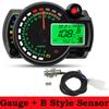 Universal Moto Dashboard LCD Digital Motorcycle Odometer Speedometer Meter Instrument Adjustable 0- 299 KM/H 7colors Backlight