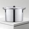 Suppegryte i rustfritt stål med lokk Stor kommersiell kokegryte for suppe, lapskaus, sjømat Multifunksjonell induksjonskomfyr