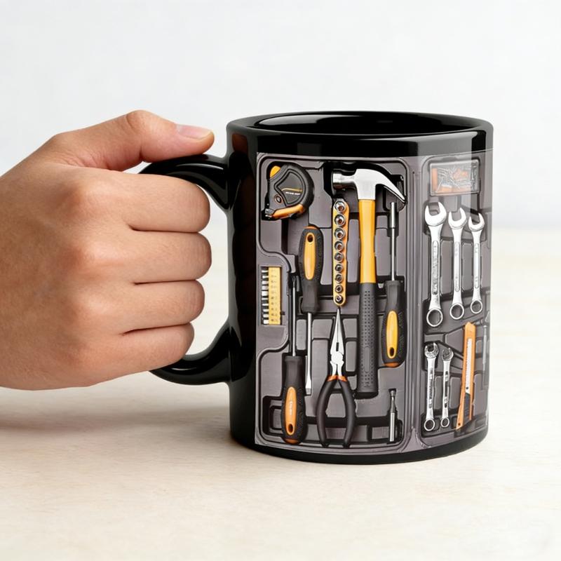 3D Toolbox Design Ceramic Coffee Mug For Mechanic Dishwasher And Microwave Safe Perfect For Daily Use