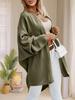 Women's Oversized Long Cardigan Sweater Open Front Batwing Sleeve Fall Knitwear