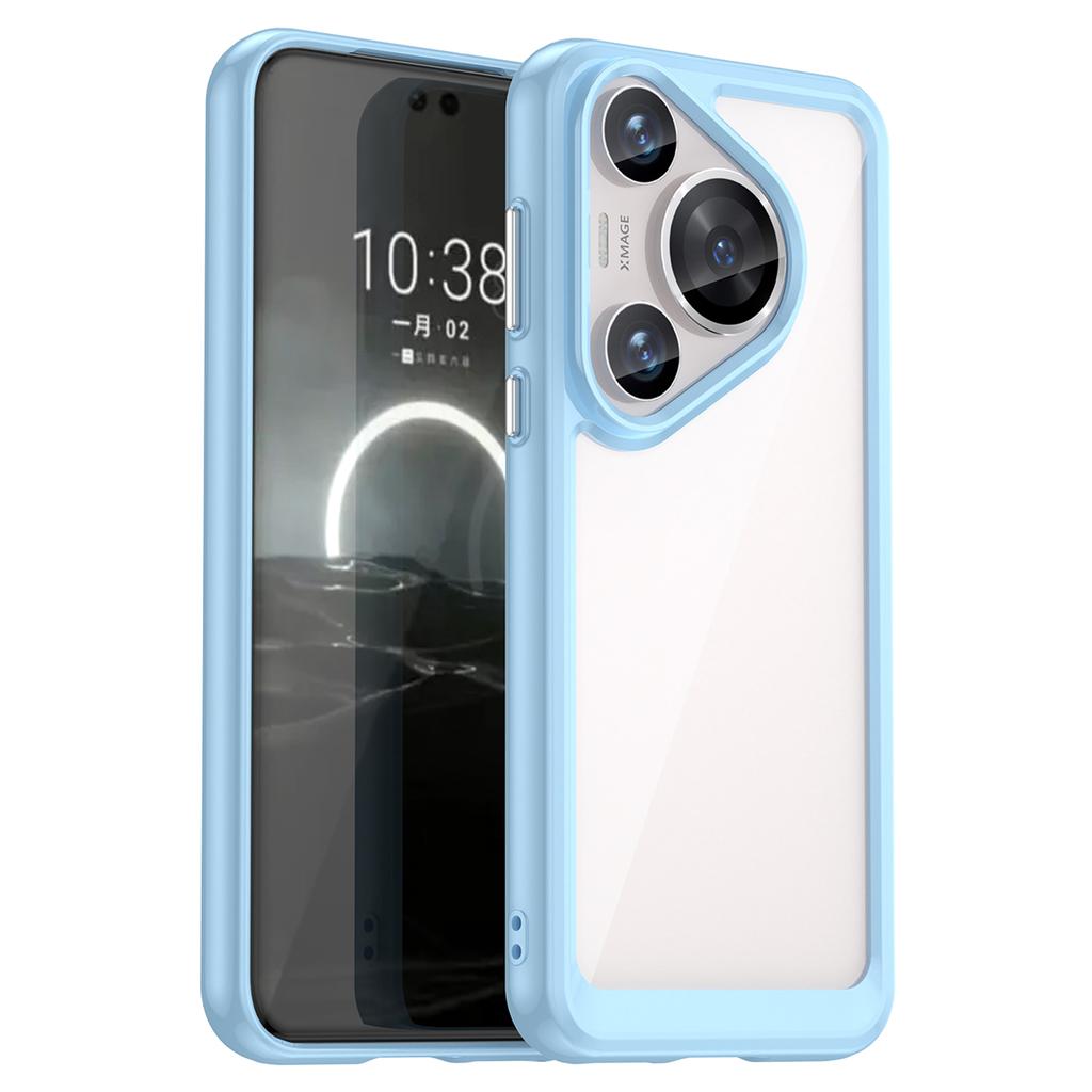 For Huawei Pura 70 Pro Phone Case TPU Frame Clear Acrylic Bump Proof Phone Cover