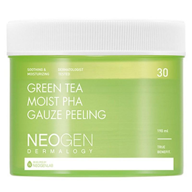 Neogen Green Tea Moist PHA Gauze Peeling Pad 190ml, Pack of 30, 30 pads, 1 pcs
