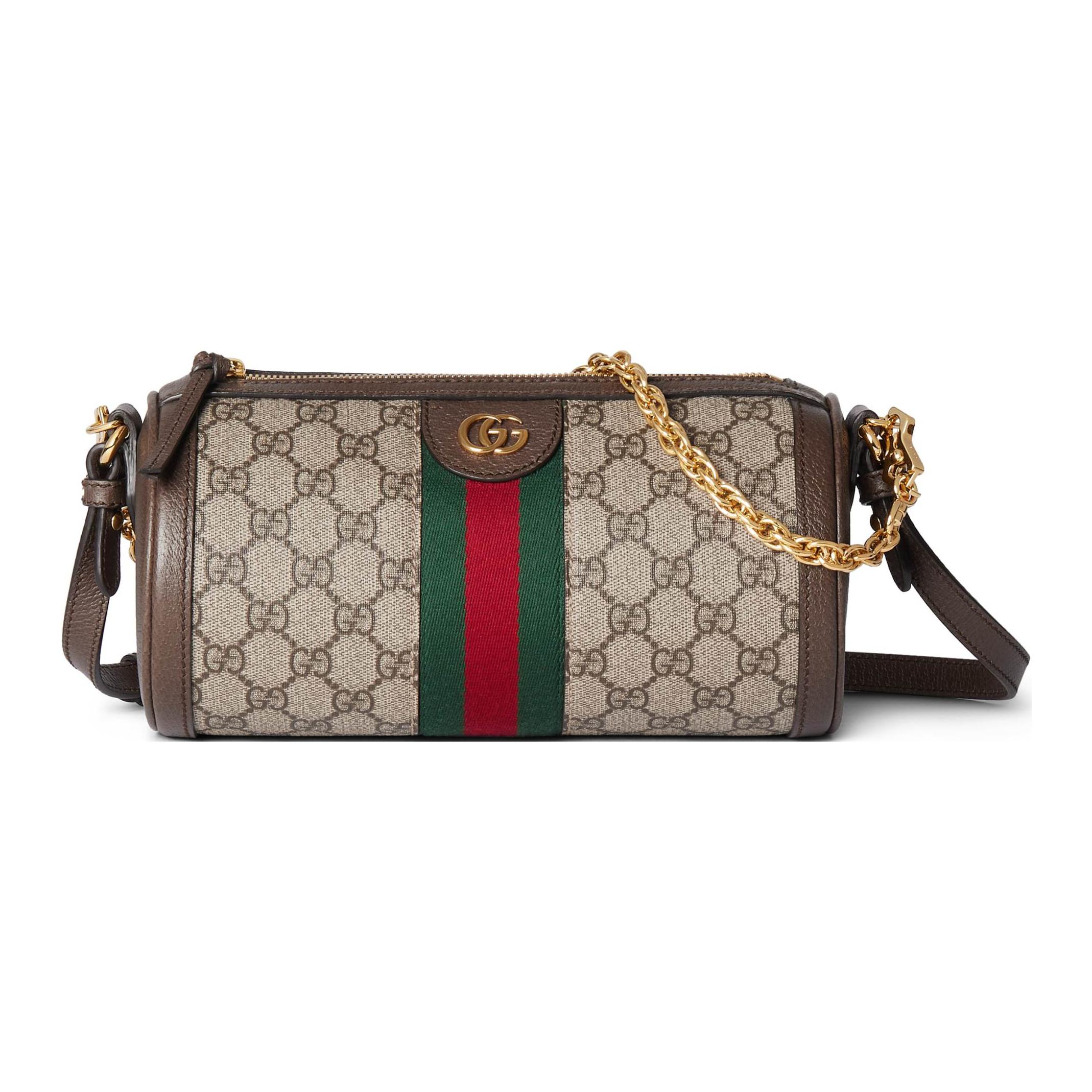

Gucci Ophidia Detachable Chain Shoulder Strap Zipper Closure Canvas And Leather Trimmed Canvas Crossbody Bag Women crossbody bag 795194-96IWG-8745 Basic Set (Bag+Dust Bag)