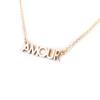 Les Trésors De Lily [N2532] - Gold Plated Necklace 'Amour' Rose Gold - 20x5 Mm