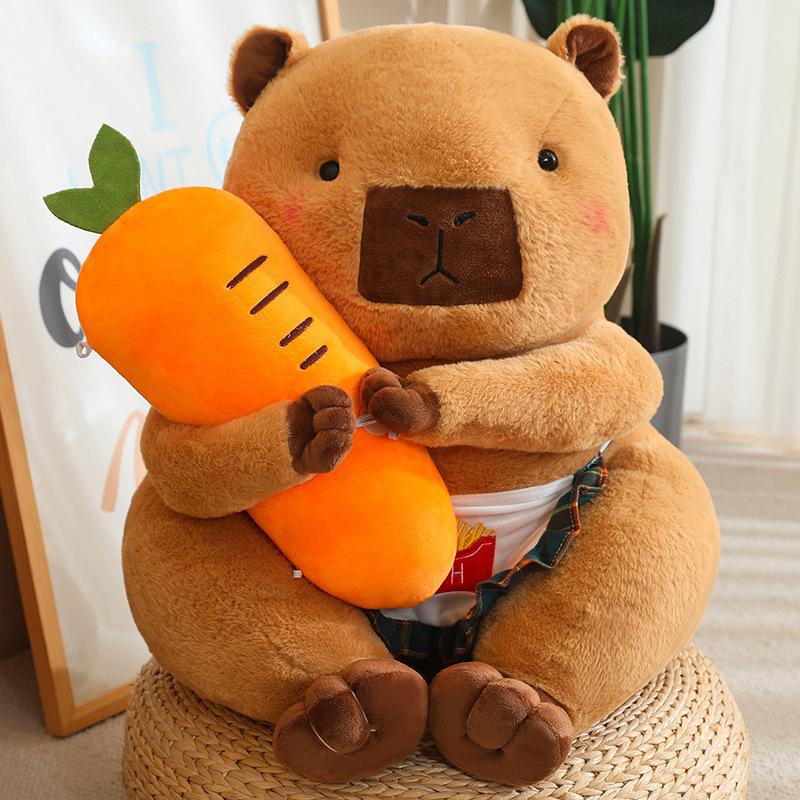 

Плюшевая подушка-спинка капибара - Прикроватная подушка для поддержки поясницы и кукла-медведь 55 cm