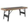 2,1m Shuffleboard Tisch, 2 in 1 Shuffleboard und Tisch-Curling Kombinationsspiel, Kompaktes Shuffle Board mit Glatter Oberfläche, Klappbare Beine, 8 Pucks, Einfach