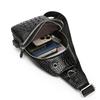 Men's Retro Crocodile Pattern Chest Bag - Large Capacity European and American Style Crossbody & Shoulder Bag.