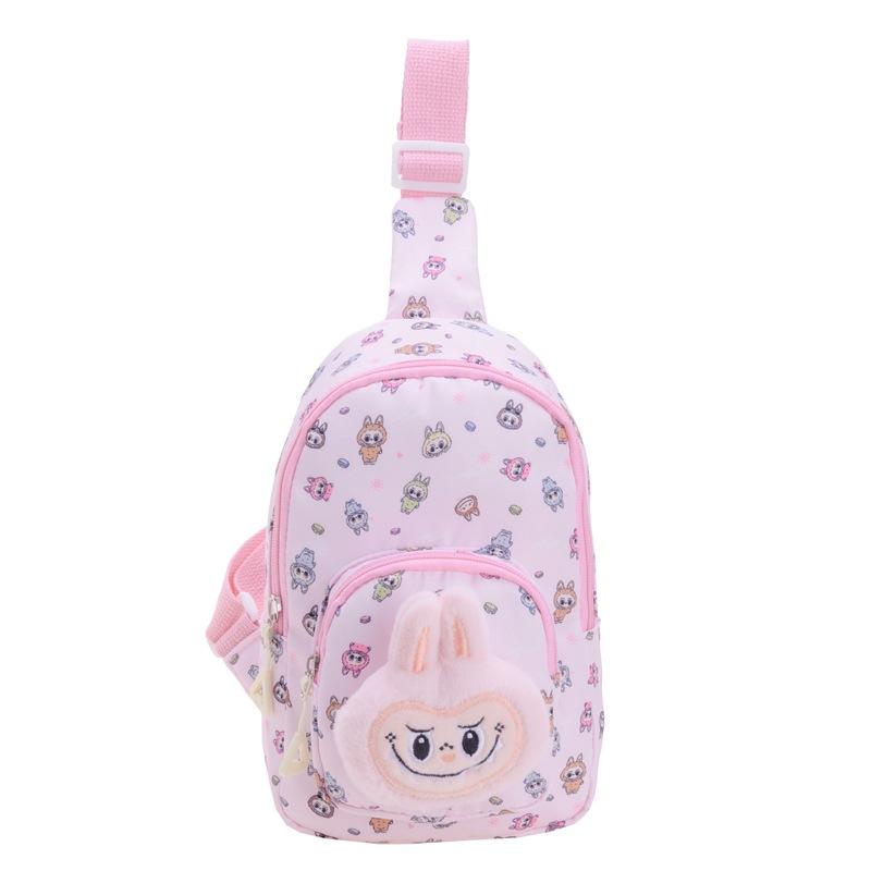 Lightweight And Fashionable Cartoon Kids Sling Bag With Soft Plush Accents For Occasion Any