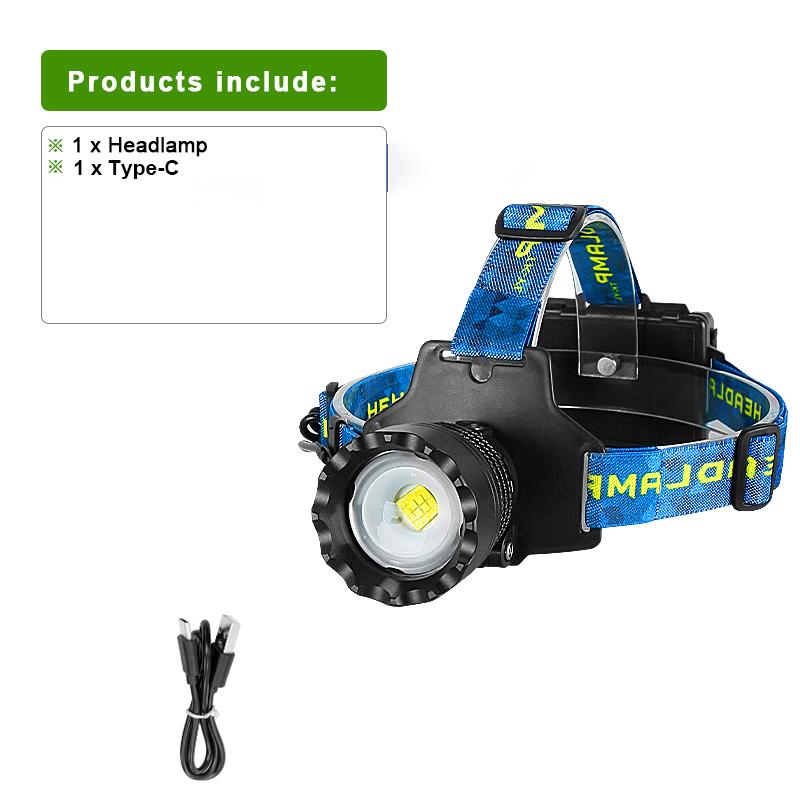 Ultra Powerful 4*600W LED Headlamp Super Bright Long Range Head Flashlight USB Rechargeable Head Torch Fishing Hunting Head Light