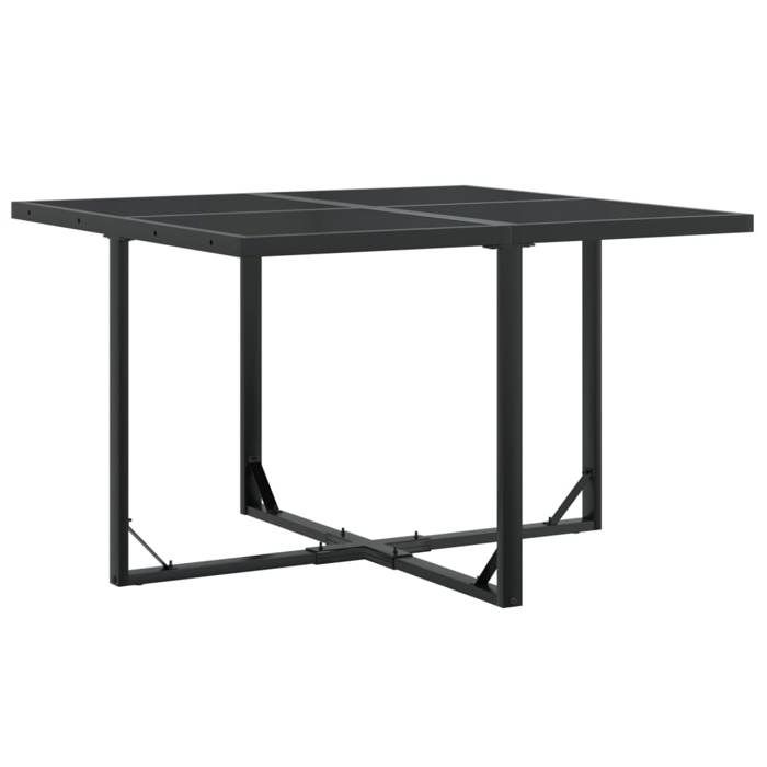 VidaXL Ensemble à manger de jardin 9 pcs noir textilène, ensemble à manger d'extérieur, meuble à manger de jardin, table et 3295128