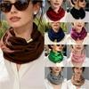 French Style Magnetic Buckle Scarf Magnet Clasp Silk Scarf Elegant Neck Scarf  Autumn