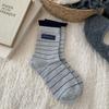 Women's Autumn Fashion New Grey Medium Tube Pile Cotton Socks