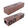 W8C High Quality Solid Wooden Strip Bluetooth Speaker with LED Clock Display FM Functions