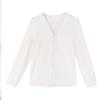 Mit Sling Einfarbig Chiffon Shirt frauen Langarm Top Neue Frühling/Sommer Koreanische Version V-ausschnitt Sonnenschutz Bodenbildung bluse