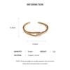 Elegant Zircon Cuff Bracelet Gold Plated Copper Knot Opening Bangle Minimalist Women's Wedding Party Jewelry