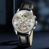 OLEVS Luxury Automatic Mechanical Watches for Men Leather Strap Calendar Week Tourbillon Man Watch Hollowed Men's Watches