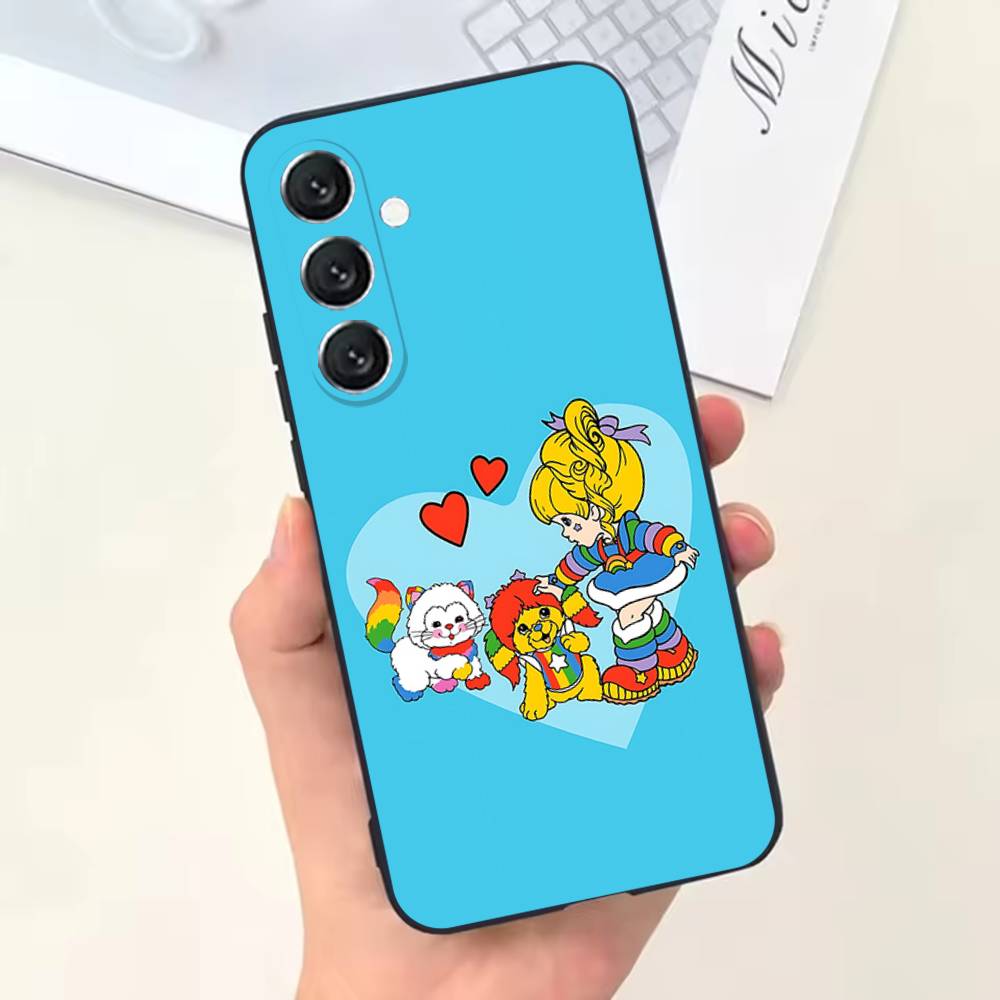Cute Rainbow B-BriteS Phone Case For Samsung Galaxy A13,A21s,A22,A31,A32,A52,A53,A71,A80,Soft Black Shell