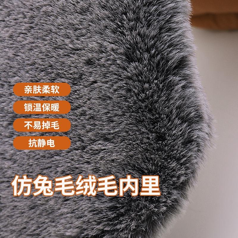 Men's and women's hats outdoor winter cycling ear protection cold protection thickened imitation rabbit fur warm ski hat