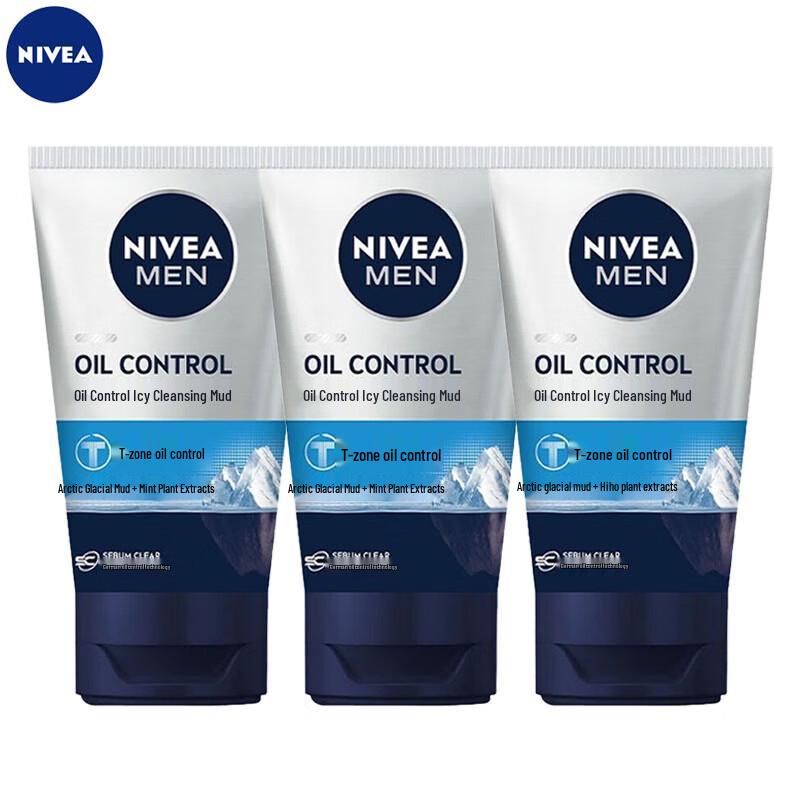 NIVEA Men Oil Control Ice Mud Facial Cleanser