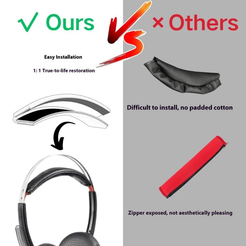 Replacement Headband Cushion For B825/UC Earphones Soft Protein Leather Padding Comfortable