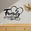 Vintage Heart Wall Art Metal Family Love Sculpture Powder Coated Iron Home Decor Gift for Thanksgiving