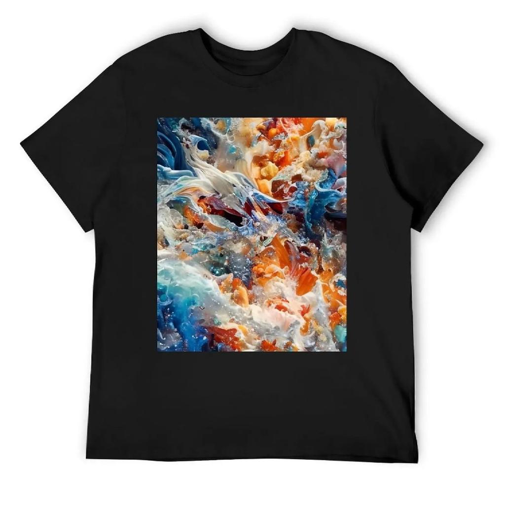 Abstract Pattern T-Shirt aesthetic clothes graphic shirts men t shirts high quality