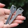 Tăiător de chei multifuncțional în aer liber, pliabil, portabil, 6 în 1, cu instrumente multiple, Deschizător de sticle din oțel inoxidabil, șurubelniță, instrumente de buzunar pentru supraviețuire în caz de urgență