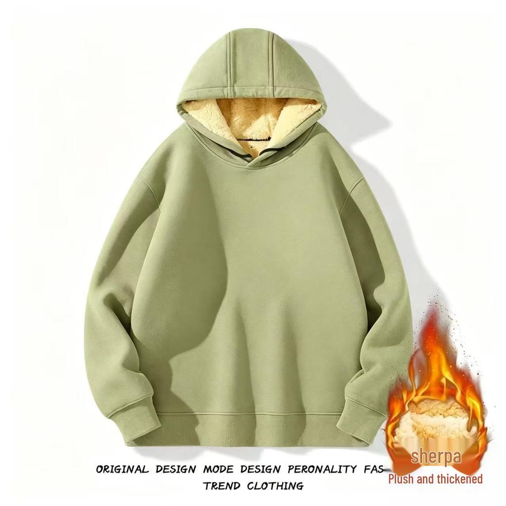 Boys' Winter Lambswool Hooded Jacket - Trendy Japanese Style, Versatile, Casual, and Artistic.