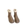 2025 Autumn and Winter New Thick-soled Muffin Shoes Women's Imitation Lamb Wool Shoes Rear Zipper Warm Non-slip Snow Boots