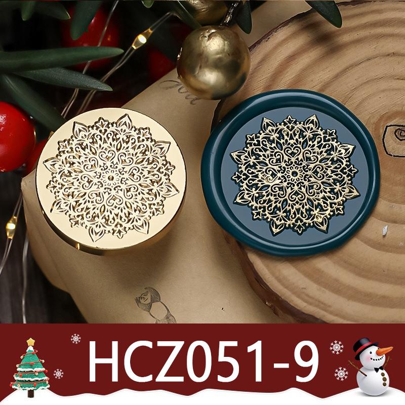 3D Relief Wachssiegel Weihnachtsserie Wachssiegelstempel Retro Weihnachtsmann Schneeflocke DIY Festival Geschenkverpackung Karten Scrapbooking