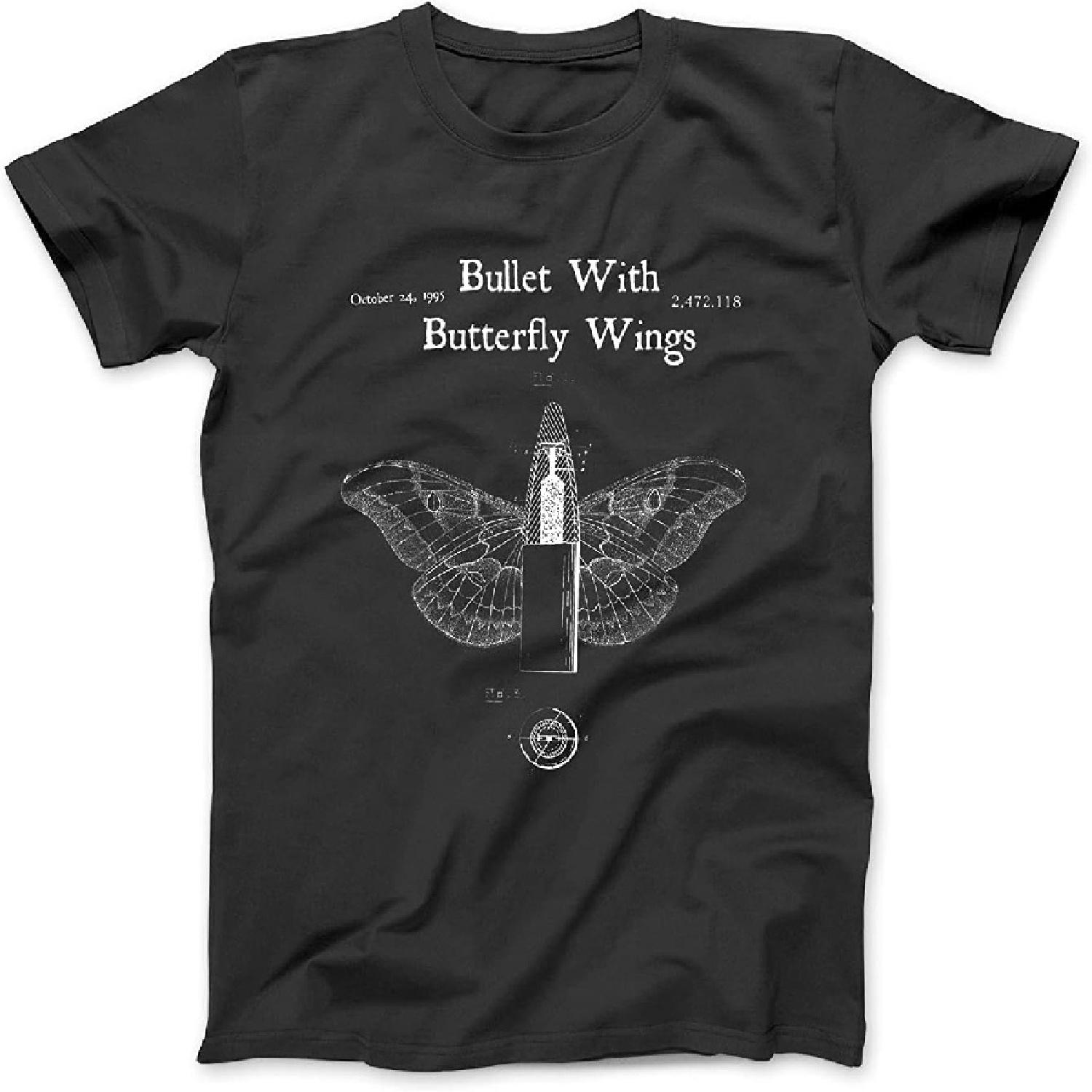 Bullet Butterfly Wings Pumpkins Alternative 90s Rock Music T-Shirt Sweatshirt Hoodie Tanktop for Men Women Kids Black S