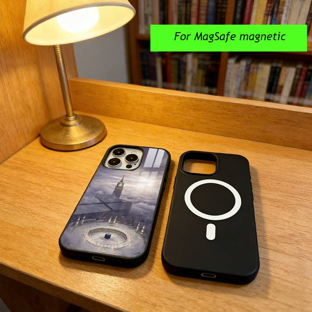 Islamic Holy Land Mecca Theme Phone Case For iPhone17,16,15,14,13,12,11 Plus,Pro Magnetic For Magsafe Wireless Charging
