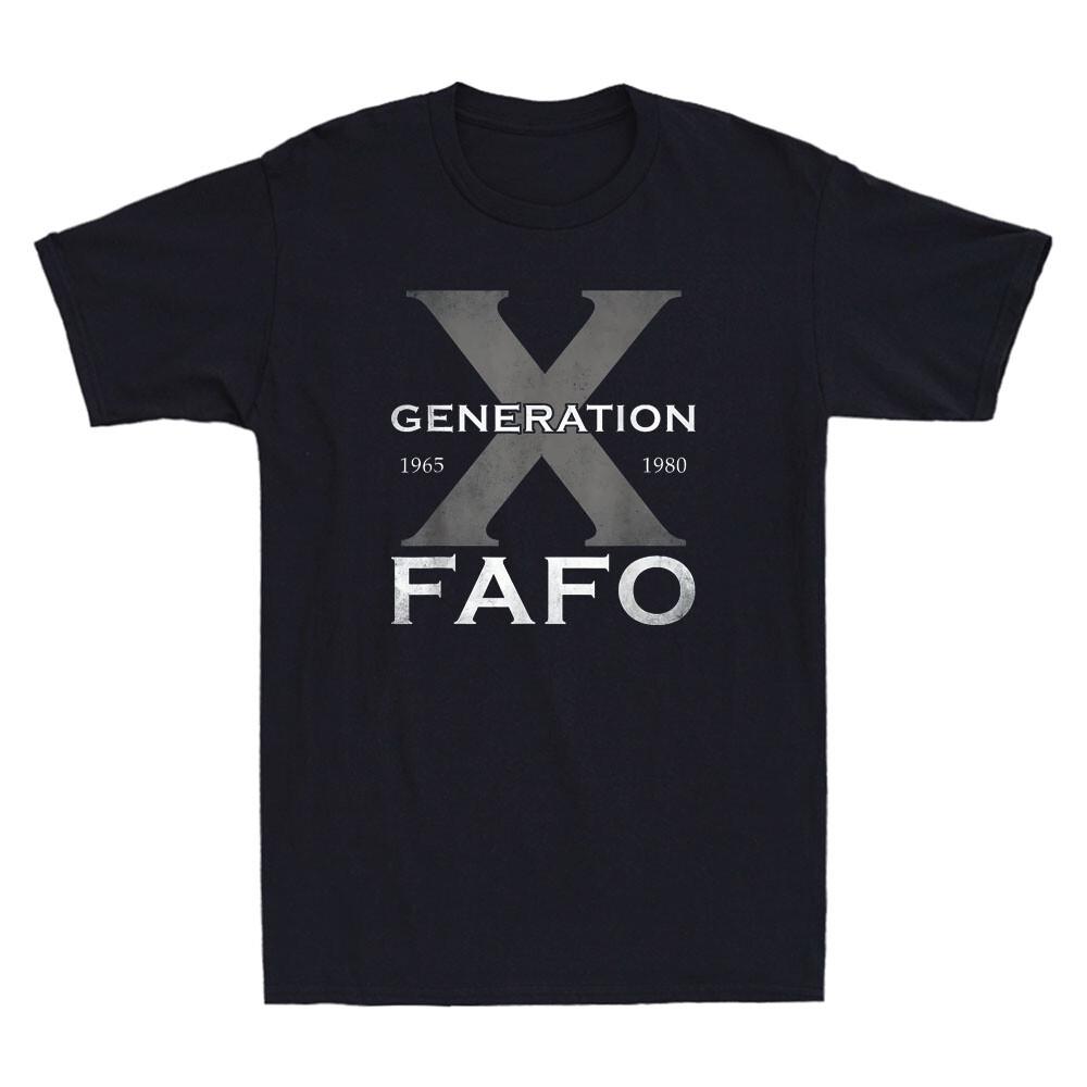 X Смешная FAFO 60-е 70-е Поколение X Саркастическая X Винтажная Мужская Футболка Унисекс Футболка S