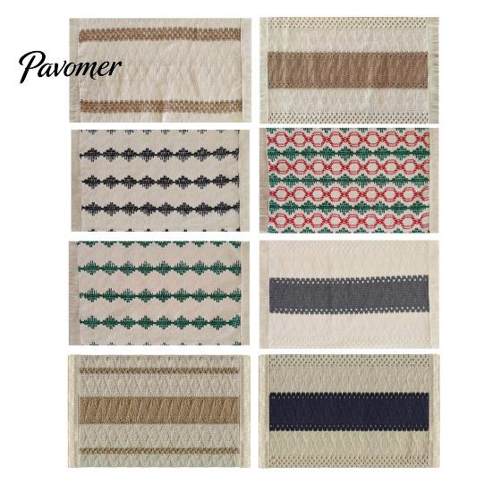 Farmhouse Fabric Placemats Bohemian Fringed Placemat Soft Cotton Linen Vintage Jacquard Machine Washable for Home Dining Table Decoration