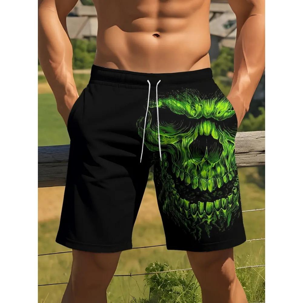 New Men Beach Pants Horror Skull 3D Printed Men s Shorts Summer Casual Quick-drying Trunks Men s Clothing Hawaiian Trendy Shorts XL