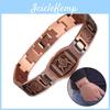 Copper Magnetic Masonic Bracelet Ikuinen 12mm Wristband Magnetic Men Bracelet Arthritis Vintage Ethnic Tribal Eye Health Energy Bracelet