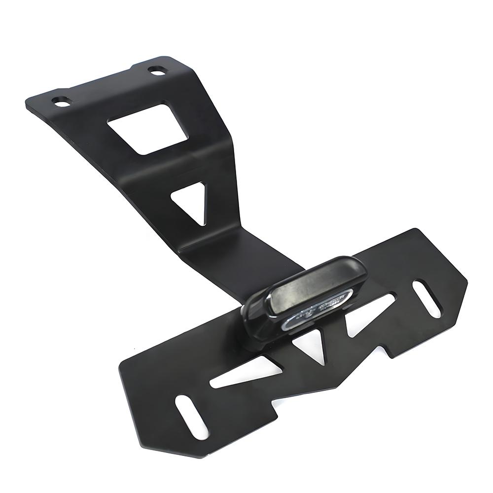 

For Honda CRF300L short tail license plate lamp mounting bracket stainless steel Modification of off-road motorcycle is suitable чорний