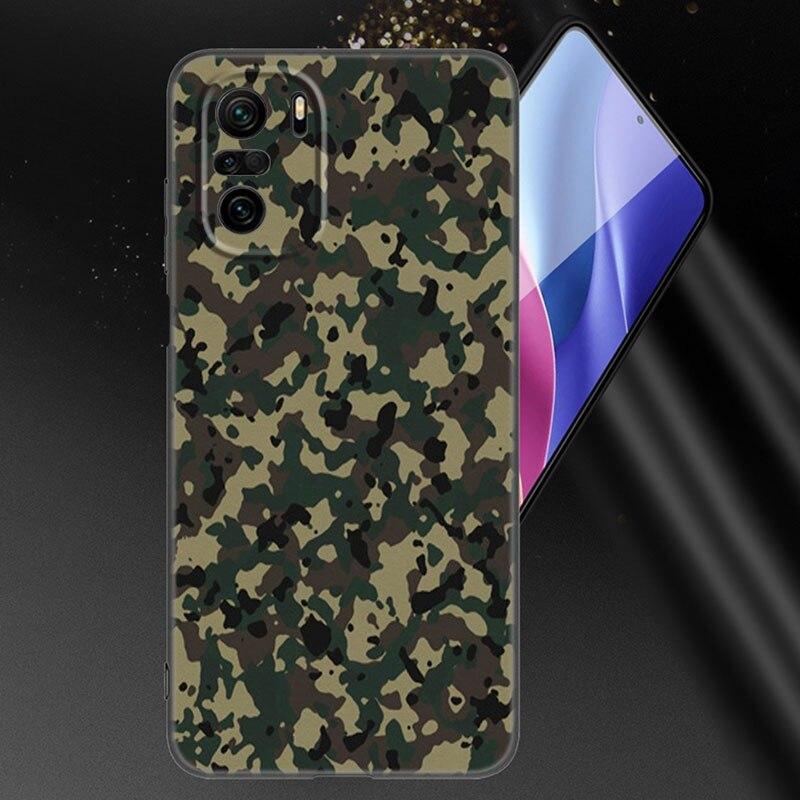Camouflage Muster Camo Militär Armee Handyhülle Für Xiaomi Mi POCO X3 NFC GT M4 M3 12 11T 10T Pro A3 11 Lite NE 5G 12X 11i F3