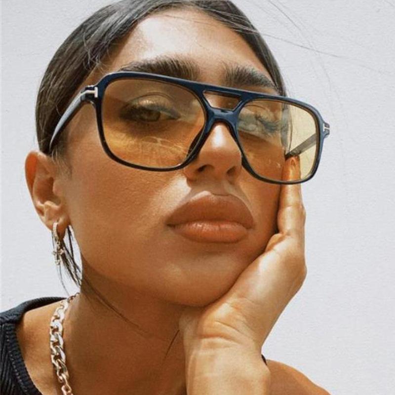 T-Shaped Double Beam Double Beam Marine Sunglasses Driving Shading Sunglasses Fashion Box Sunglasses Women