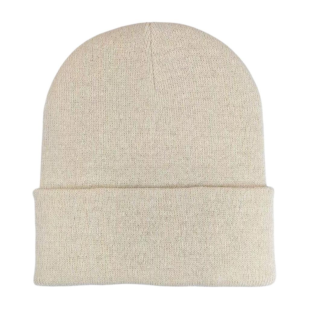 Custom Plain Knit Beanie Soft Winter Hat with 58 Colors Ready Stock Embroidery Logo
