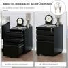 3 Drawer Filling Cabinet, Mobile Metal File Cabinet with Anti-tilt Design for Letter, A4, Legal Size, Black