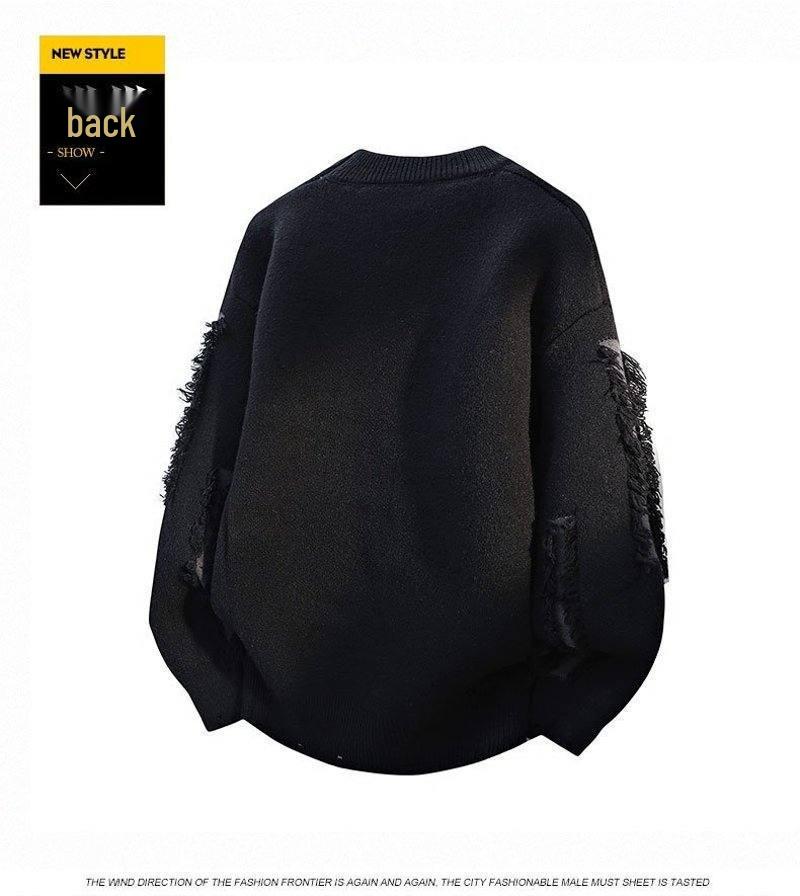 Suéter de punto suelto para hombre - Nuevo Otoño/Invierno 2025 Estilo de cuello redondo