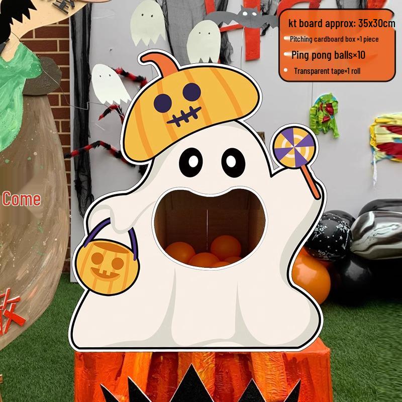 DIY Halloween Pumpkin Throwing Game Props for Kindergarten Decoration