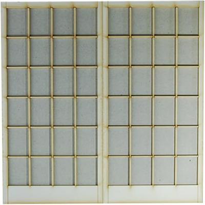 Kobaanii Mokei Studio Wooden Assembly Kit Japanese Style Shoji Screen 1/12 No.2