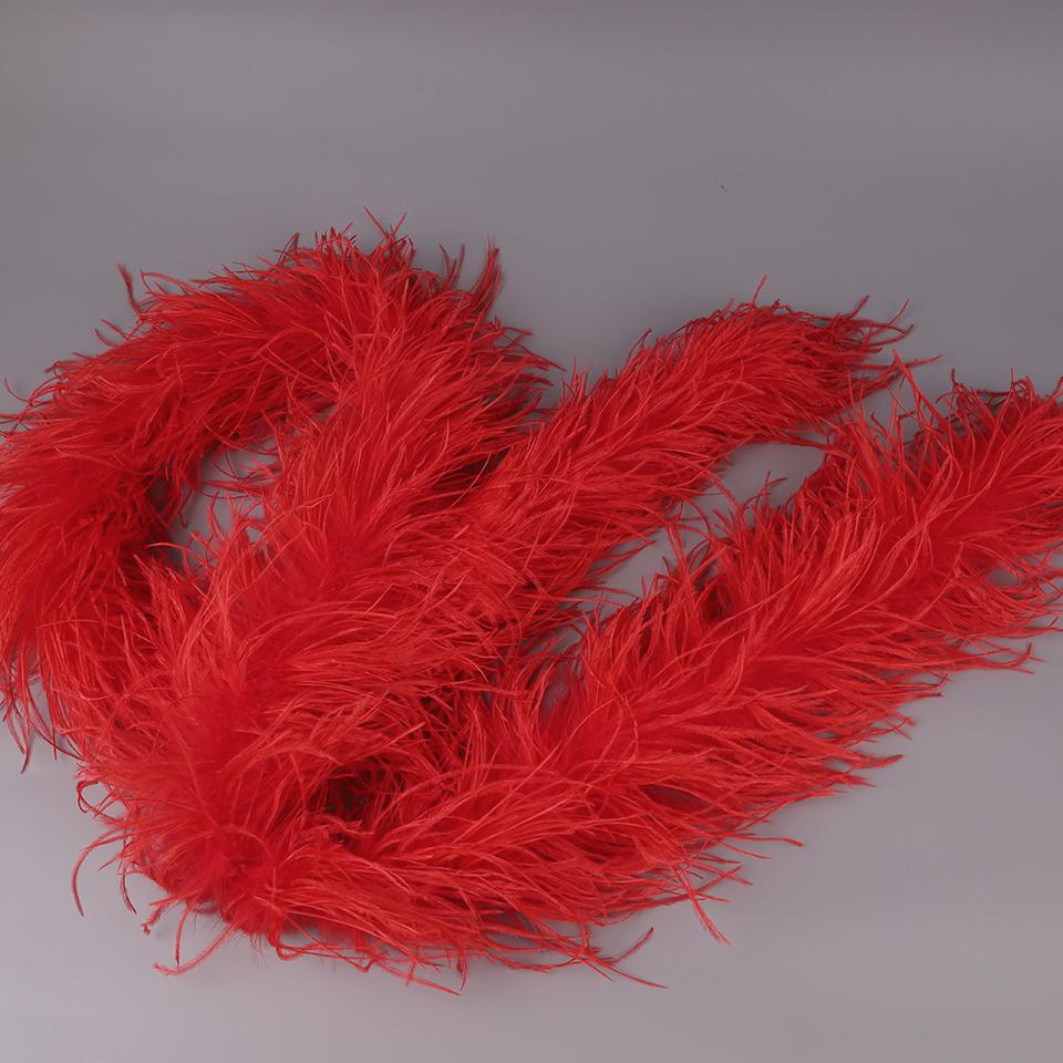 Fluffy Feather Trim For Clothes, Ostrich Feathers, Fluffy Boa, Shawl, Wedding Dress Decor, 2M Thick, 6 Layers