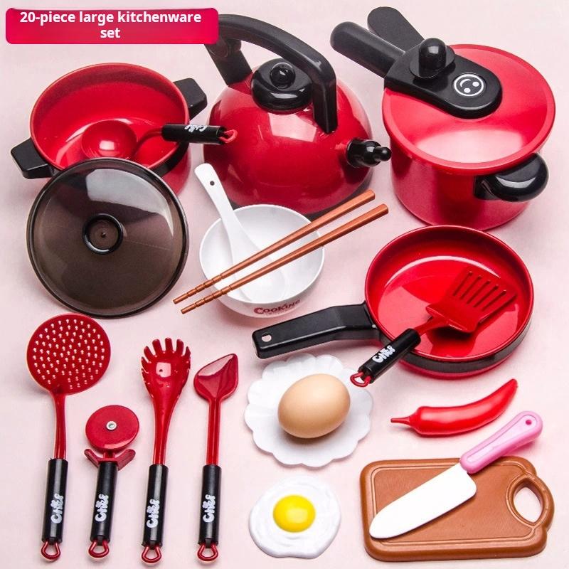 Set Food For Kids Girl Cooking Kitchen Toys Baby Cutting Fruit Cooking Kitchen Utensils Children'S Simulation Education Play