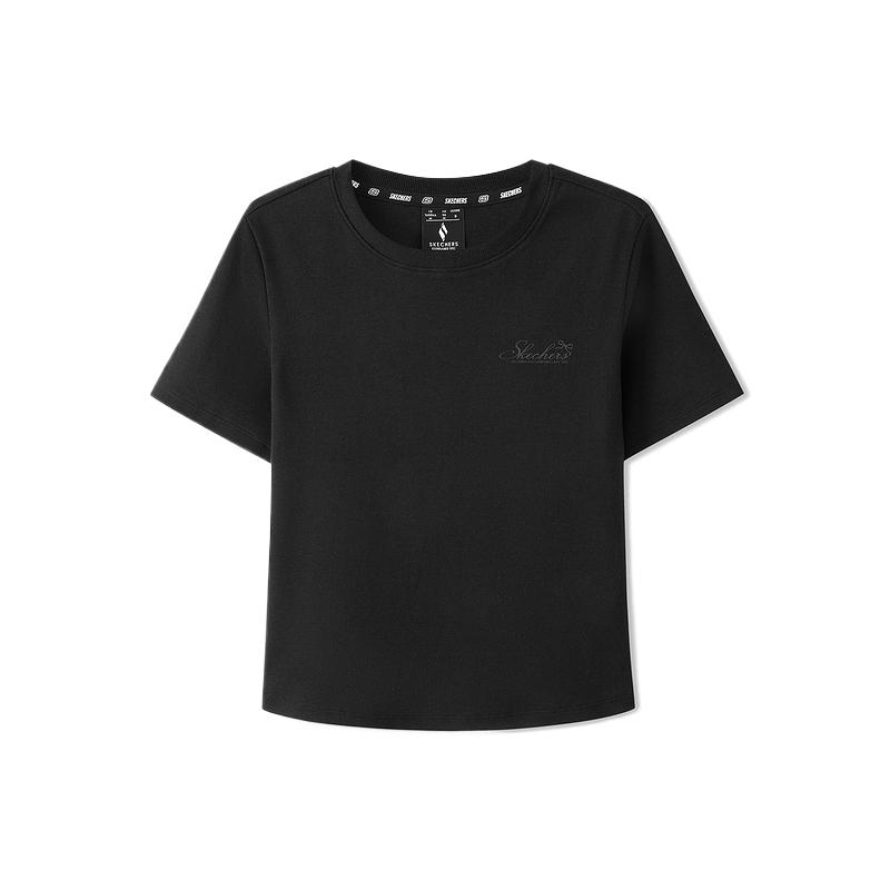 Skechers Solid Color Pullover Short Sleeve Breathable T-Shirt Women tops L126W042-0018
